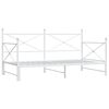 vidaXL Daybed with Trundle without Mattress White 107x203 cm acél