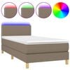 vidaXL t&oacute;psz&iacute;nű sz&ouml;vet rug&oacute;s &eacute;s LED-es &aacute;gy matraccal 90x190 cm