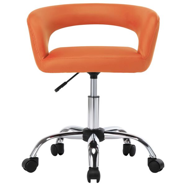 vidaXL 4 db narancss&aacute;rga műbőr &eacute;tkezősz&eacute;k