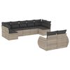 vidaXL 9 r&eacute;szes vil&aacute;gossz&uuml;rke polyrattan kerti &uuml;lőgarnit&uacute;ra p&aacute;rn&aacute;val