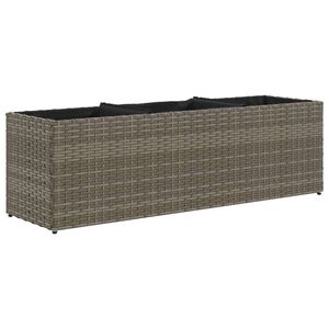 vidaXL sz&uuml;rke polyrattan kerti &uuml;ltetől&aacute;da 3 cser&eacute;ppel 105x30x32 cm