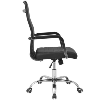 vidaXL fekete műbőr irodai szék 55 x 63 cm