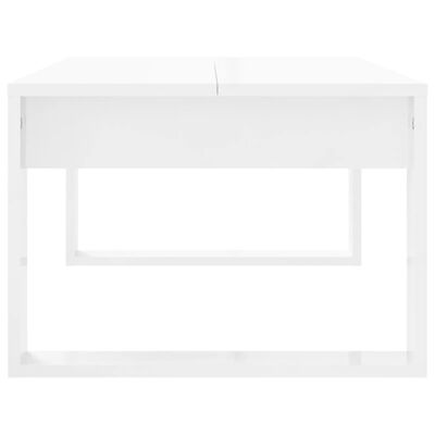 vidaXL magasfényű fehér szerelt fa dohányzóasztal 102x50x35 cm