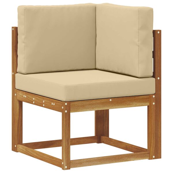 vidaXL K&uuml;lt&eacute;ri kanap&eacute; szett p&aacute;rn&aacute;val 8 pcs Term&eacute;szetes &eacute;s b&eacute;zs