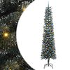 vidaXL Mű kar&aacute;csonyfa 300 LED-del Z&ouml;ld 240 cm PVC &eacute;s Műanyag &eacute;s Ac&eacute;l