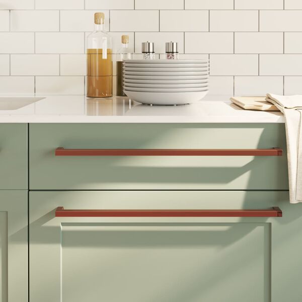 vidaXL 20 db bronz rozsdamentes ac&eacute;l szekr&eacute;nyfoganty&uacute; 480 mm