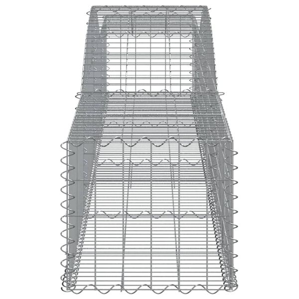 vidaXL &iacute;ves horganyzott vas gabion kos&aacute;r 400x50x40/60 cm