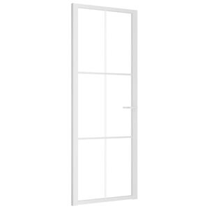 vidaXL feh&eacute;r ESG &uuml;veg &eacute;s alum&iacute;nium belt&eacute;ri ajt&oacute; 76 x 201,5 cm