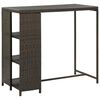 vidaXL barna polyrattan kerti t&aacute;rol&oacute;l&aacute;da 120 x 60 x 110 cm