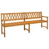 vidaXL Kerti pad Term&eacute;szetes 220 x 55,5 x 90 cm T&ouml;m&ouml;r Ak&aacute;cfa