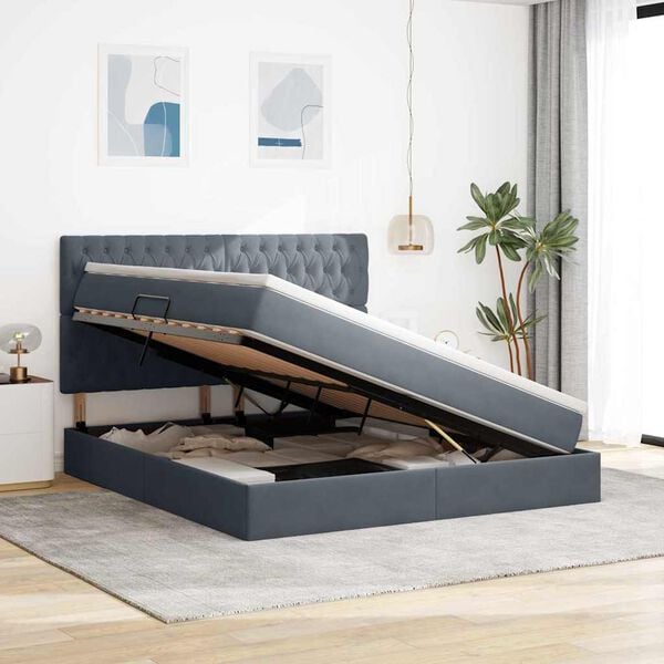 vidaXL &Aacute;gy t&aacute;rol&oacute;val &eacute;s matraccal S&ouml;t&eacute;tsz&uuml;rke 160 x 200 cm B&aacute;rsony