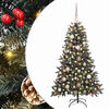vidaXL Mű kar&aacute;csonyfa 150 LED-del Z&ouml;ld 120 cm PVC &eacute;s Műanyag &eacute;s Ac&eacute;l