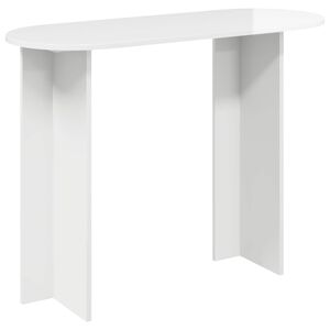 vidaXL Konzolasztal Magasf&eacute;nyű Feh&eacute;r 100 x 39,5 x 75 cm Szerelt Fa