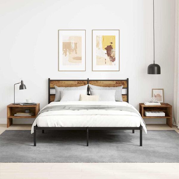 vidaXL &Eacute;jjeliszekr&eacute;ny 2 pcs R&eacute;gi fa 40 x 40 x 30 cm Faanyag