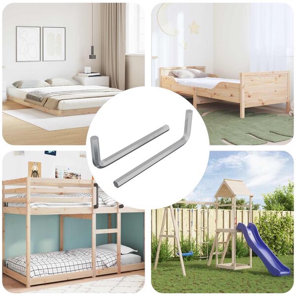 vidaXL Hatos Kulcs 2 pcs Ez&uuml;st 32 x 86 mm Ac&eacute;l