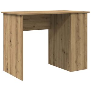 vidaXL k&eacute;zműves t&ouml;lgy sz&iacute;nű szerelt fa &iacute;r&oacute;asztal 100x55x75 cm