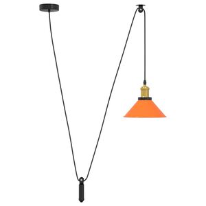vidaXL f&uuml;ggeszt&eacute;kl&aacute;mpa magass&aacute;ga &aacute;ll&iacute;that&oacute; E27 &Oslash;22 cm f&eacute;m