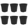 vidaXL Kerek Vir&aacute;gcser&eacute;p 6 db Fekete &Oslash; 19 x 16 cm Műanyag