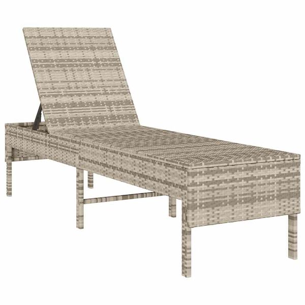 vidaXL vil&aacute;gossz&uuml;rke polyrattan napoz&oacute;&aacute;gy p&aacute;rn&aacute;val 55x200x44 cm