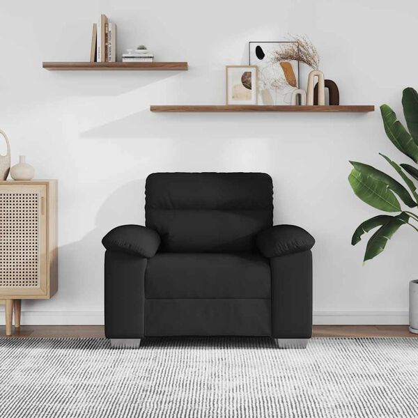 vidaXL fekete műbőr kanap&eacute;fotel 100x81x84 cm