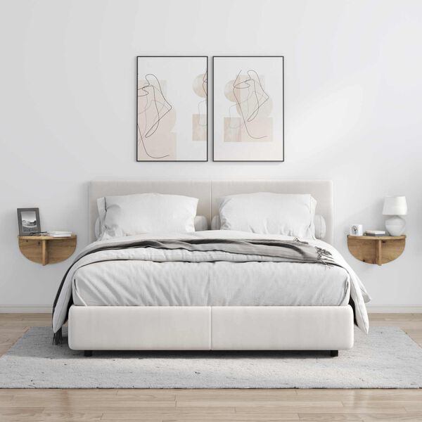 vidaXL Falpolc Falra szerelhető Artisan t&ouml;lgy 38 x 19 x 19 cm Faanyag