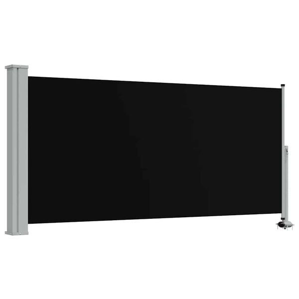 vidaXL fekete beh&uacute;zhat&oacute; oldals&oacute; terasz napellenző 120 x 300 cm