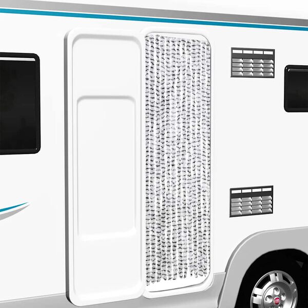 vidaXL világos- és sötétszürke zsenília rovarfüggöny 56 x 185 cm