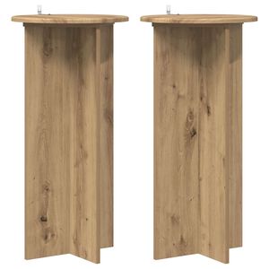 vidaXL N&ouml;v&eacute;ny&aacute;llv&aacute;ny 2 db K&eacute;zműves T&ouml;lgy 40 x 40 x 80 cm Szerelt Fa