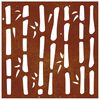 vidaXL bambuszmint&aacute;s corten ac&eacute;l kerti fald&iacute;sz 55x55 cm