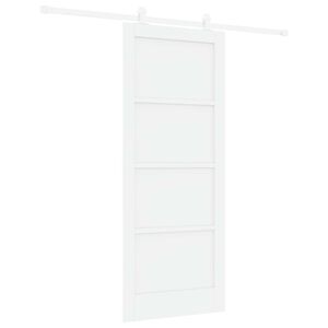 vidaXL Cs&uacute;sz&oacute; ajt&oacute; Feh&eacute;r 83 x 202 cm T&ouml;m&ouml;r Fenyőfa