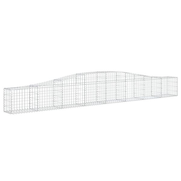 vidaXL 6 db &iacute;ves horganyzott vas gabion kos&aacute;r 400x30x40/60 cm