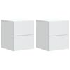 vidaXL Fali &eacute;jjeli szekr&eacute;ny 2 pcs Feh&eacute;r 33 x 34,5 x 40 cm Szerelt Fa