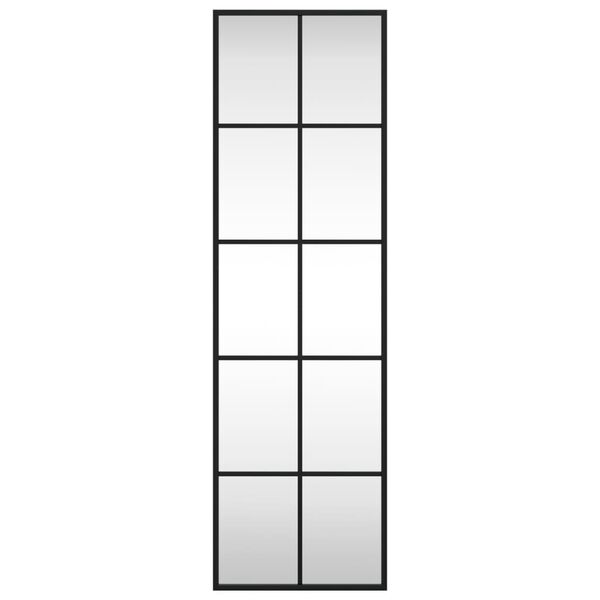 vidaXL fekete téglalap alakú vas fali tükör 30 x 100 cm