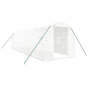 vidaXL feh&eacute;r ac&eacute;lv&aacute;zas melegh&aacute;z 16 m&sup2; 8 x 2 x 2 m