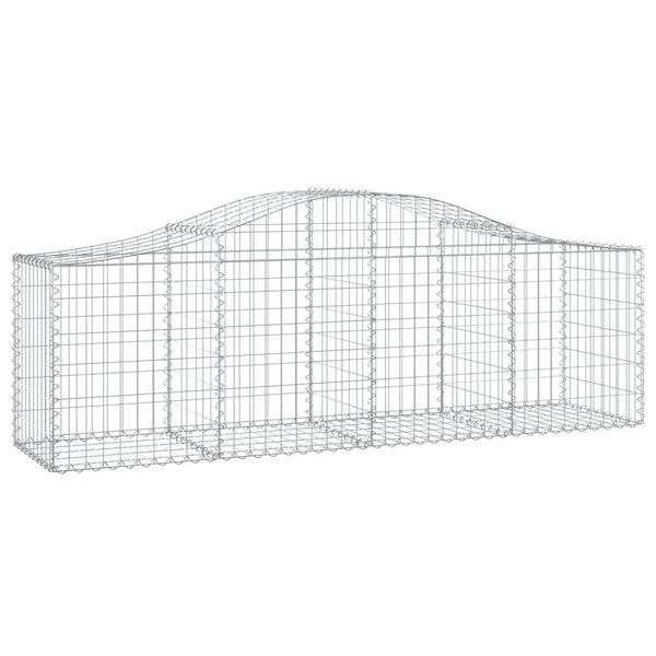 vidaXL 13 db íves horganyzott vas gabion kosár 200x50x60/80 cm