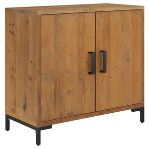 vidaXL barna t&ouml;m&ouml;r fenyőfa t&aacute;lal&oacute;szekr&eacute;ny 75x35x70 cm