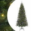 vidaXL Mű kar&aacute;csonyfa 300 LED-del &aacute;llv&aacute;nnyal Z&ouml;ld 210 cm PE &eacute;s PVC