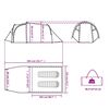 vidaXL 2 személyes fehér sötétítő szövet vízálló alagút kempingsátor