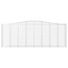 vidaXL 7 db íves horganyzott vas gabion kosár 400x50x140/160 cm