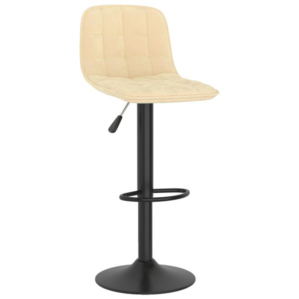 vidaXL 2 db krémszínű bársony bárszék