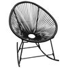 vidaXL fekete polyrattan k&uuml;lt&eacute;ri hintasz&eacute;k