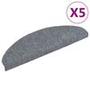 vidaXL 5 db &ouml;ntapad&oacute;s l&eacute;pcsőszőnyeg 65 x 21 x 4 cm vil&aacute;gossz&uuml;rke f&eacute;lk&ouml;r alak&uacute; nagy