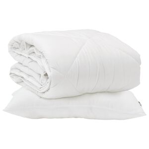 vidaXL &Eacute;vszakokon &Aacute;t Duvet p&aacute;rn&aacute;val 2 pcs Feh&eacute;r Mikrosz&aacute;l