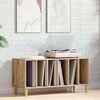 vidaXL k&eacute;zműves t&ouml;lgy sz&iacute;nű szerelt fa hanglemezszekr&eacute;ny 100x38x48 cm
