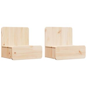vidaXL &Eacute;jjeli asztal 2 pcs Barna 44 x 32,5 x 40 cm T&ouml;m&ouml;r fenyőfa