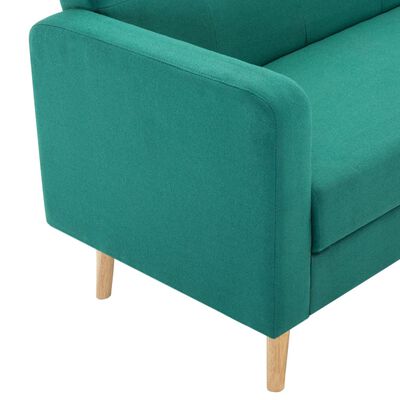 vidaXL zöld szövet kanapé