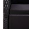 vidaXL 7 r&eacute;szes fekete kerti &eacute;tkezőgarnit&uacute;ra