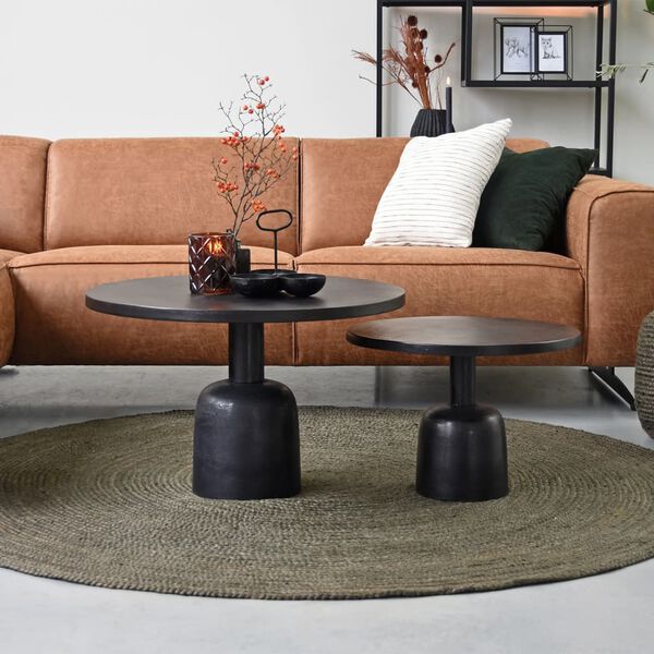 LABEL51 Juta keki sz&iacute;nű XXL-es m&eacute;retű kerek szőnyeg 180 x 180 cm