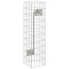 vidaXL Gabion Csap Ez&uuml;st 25 x 25 x 100 cm Rozsdamentes ac&eacute;l