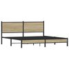 vidaXL sonoma tölgy színű fém ágykeret matrac nélkül 183 x 213 cm